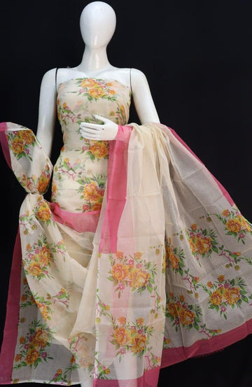 Kota Doria Cotton Block Printed Dress Material 10
